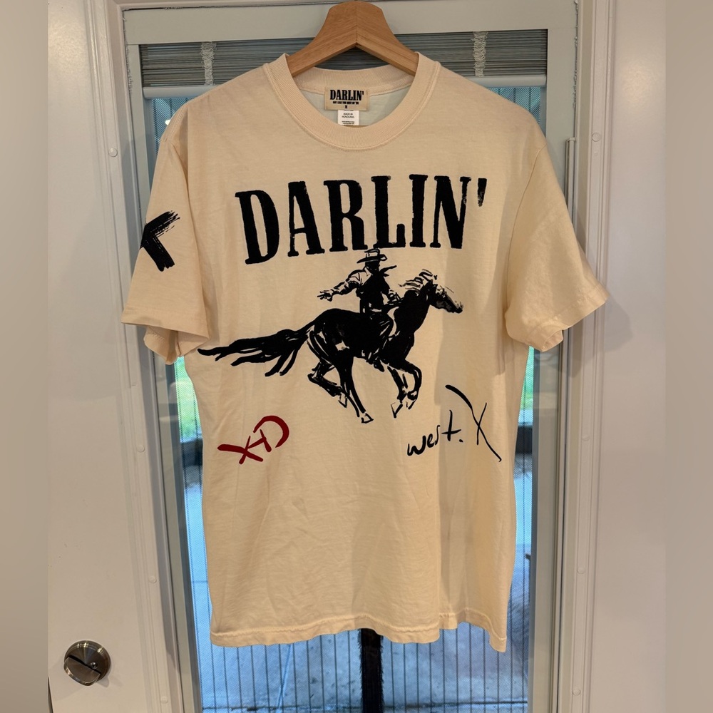 Darling Ivory Horseman Graphic T-Shirt